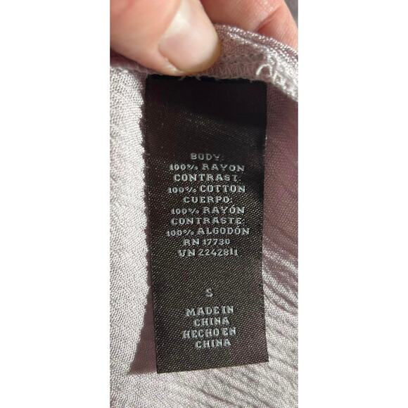 KNOX ROSE Dusty Pink Rayon Cold Shoulder Blouse Top Womens S - Picture 7 of 9